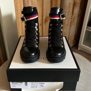 Gucci brushed leather boots